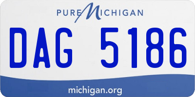MI license plate DAG5186
