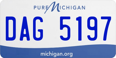 MI license plate DAG5197