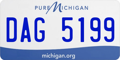 MI license plate DAG5199