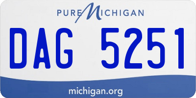MI license plate DAG5251