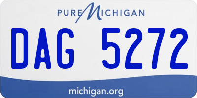 MI license plate DAG5272