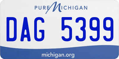 MI license plate DAG5399