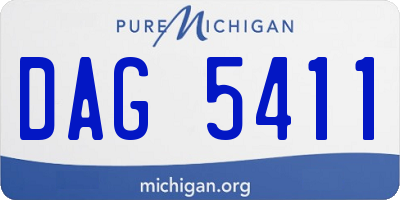MI license plate DAG5411
