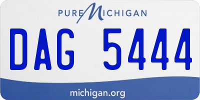 MI license plate DAG5444