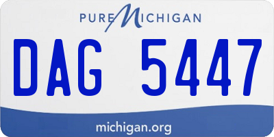 MI license plate DAG5447