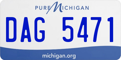 MI license plate DAG5471