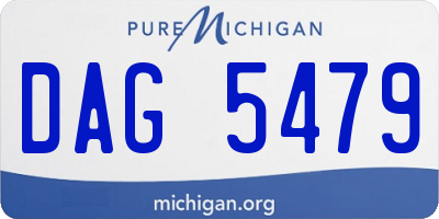 MI license plate DAG5479