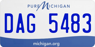MI license plate DAG5483