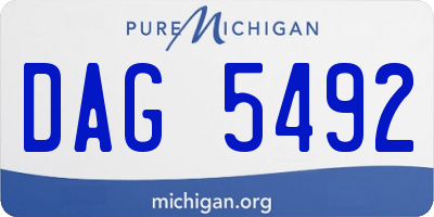 MI license plate DAG5492