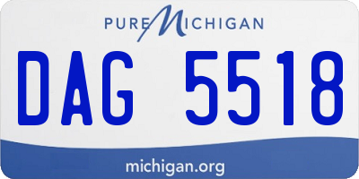 MI license plate DAG5518