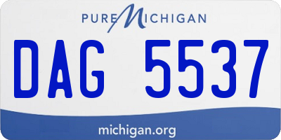 MI license plate DAG5537