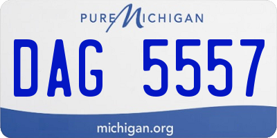 MI license plate DAG5557