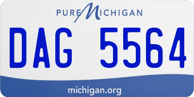 MI license plate DAG5564