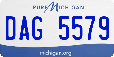 MI license plate DAG5579