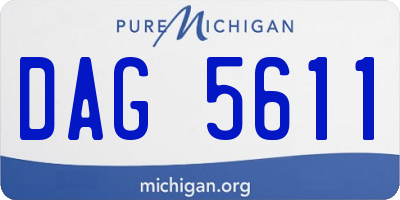 MI license plate DAG5611