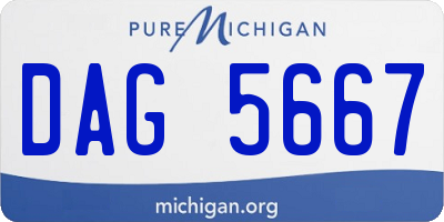 MI license plate DAG5667