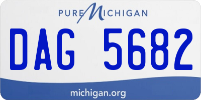 MI license plate DAG5682