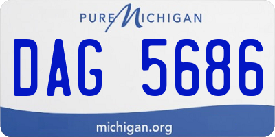 MI license plate DAG5686