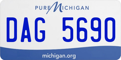 MI license plate DAG5690