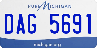 MI license plate DAG5691