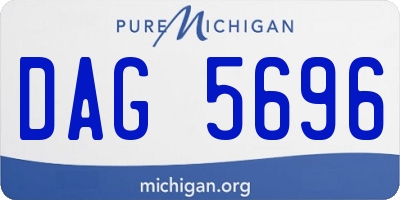 MI license plate DAG5696
