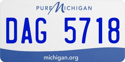 MI license plate DAG5718