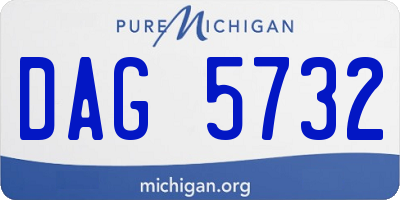 MI license plate DAG5732