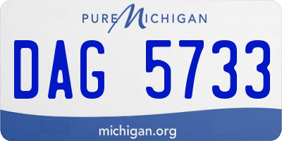 MI license plate DAG5733
