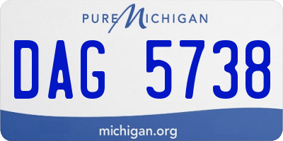 MI license plate DAG5738
