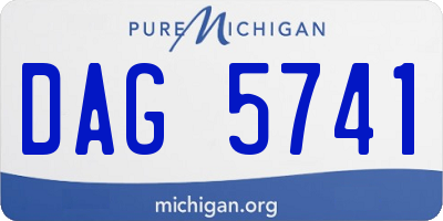 MI license plate DAG5741