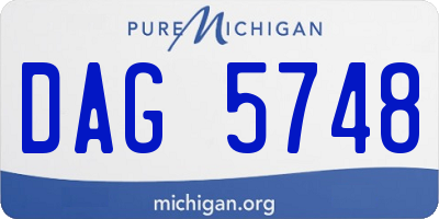 MI license plate DAG5748