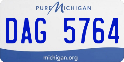 MI license plate DAG5764