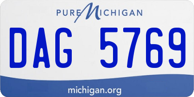 MI license plate DAG5769