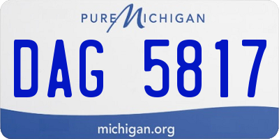 MI license plate DAG5817
