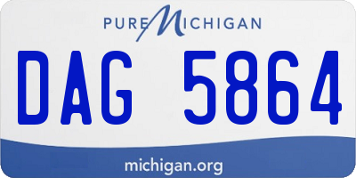 MI license plate DAG5864
