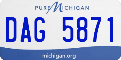 MI license plate DAG5871