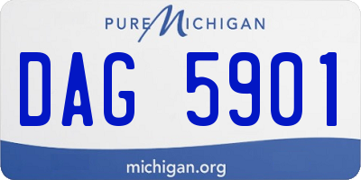MI license plate DAG5901