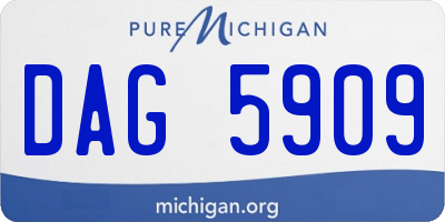 MI license plate DAG5909