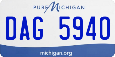 MI license plate DAG5940