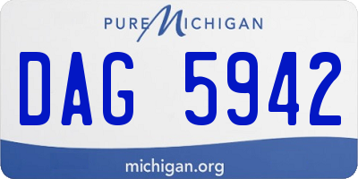 MI license plate DAG5942