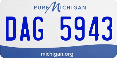 MI license plate DAG5943