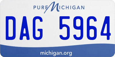 MI license plate DAG5964