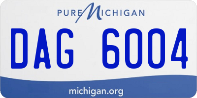 MI license plate DAG6004