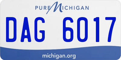 MI license plate DAG6017