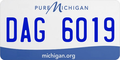 MI license plate DAG6019