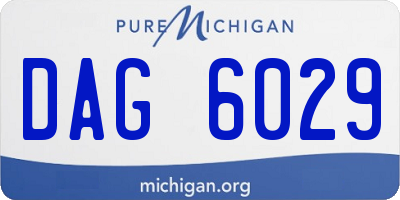 MI license plate DAG6029