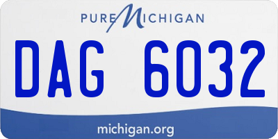 MI license plate DAG6032