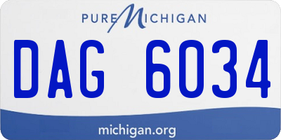 MI license plate DAG6034