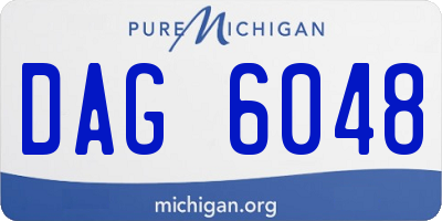 MI license plate DAG6048