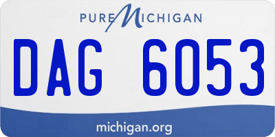 MI license plate DAG6053